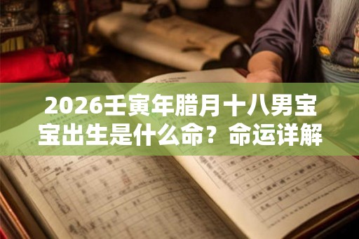 2026壬寅年腊月十八男宝宝出生是什么命？命运详解