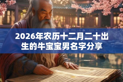2026年农历十二月二十出生的牛宝宝男名字分享