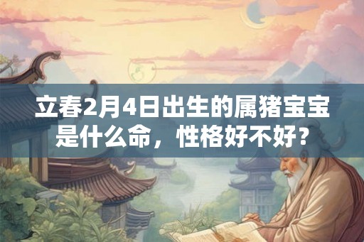 立春2月4日出生的属猪宝宝是什么命，性格好不好？