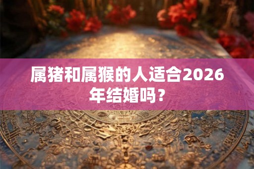 属猪和属猴的人适合2026年结婚吗？