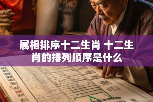 属相排序十二生肖 十二生肖的排列顺序是什么