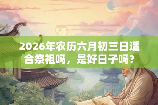 2026年农历六月初三日适合祭祖吗，是好日子吗？