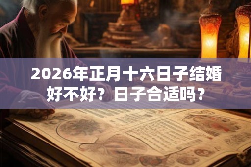 2026年正月十六日子结婚好不好?日子合适吗? 2026年正月十六日子结婚好不好?日子合适吗?