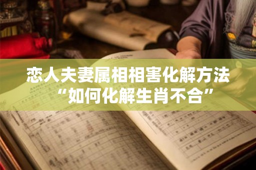 恋人夫妻属相相害化解方法“如何化解生肖不合”