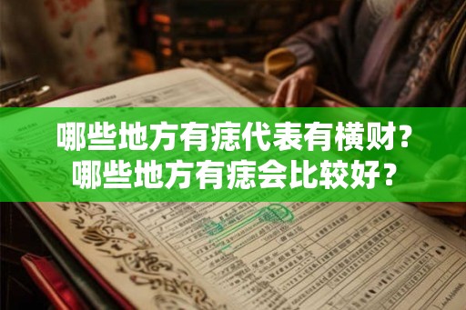 哪些地方有痣代表有横财?哪些地方有痣会比较好? 哪些地方有痣代表有横财?哪些地方有痣会比较好?