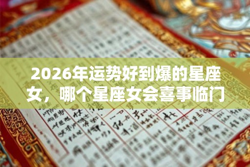 2026年运势好到爆的星座女，哪个星座女会喜事临门？