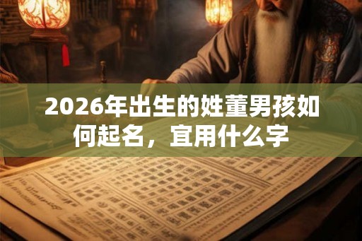 2026年出生的姓董男孩如何起名，宜用什么字