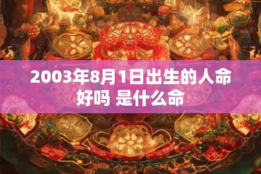 2003年8月1日出生的人命好吗 是什么命