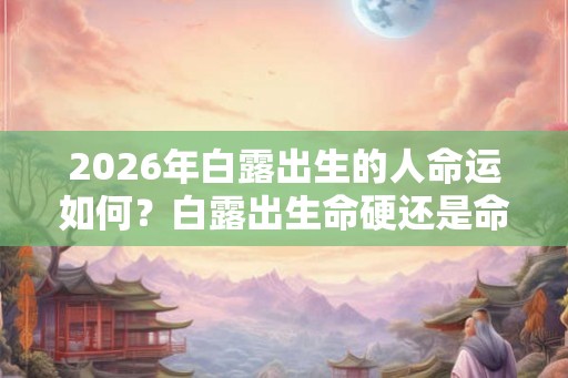 2026年白露出生的人命运如何？白露出生命硬还是命苦