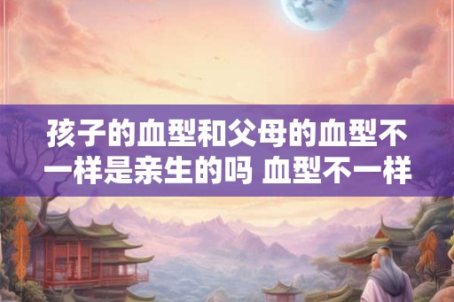 孩子的血型和父母的血型不一样是亲生的吗 血型不一样亲生吗 孩子的血型和父母的血型不一样是亲生的吗 血型不一样亲生吗