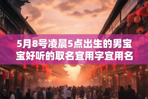 5月8号凌晨5点出生的男宝宝好听的取名宜用字宜用名