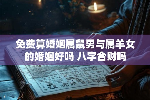 免费算婚姻属鼠男与属羊女的婚姻好吗 八字合财吗