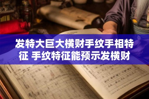 发特大巨大横财手纹手相特征 手纹特征能预示发横财吗