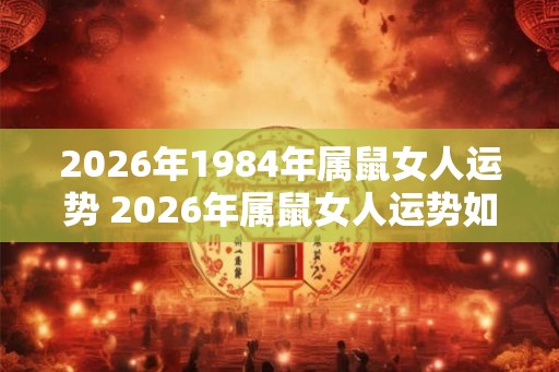 2026年1984年属鼠女人运势 2026年属鼠女人运势如何