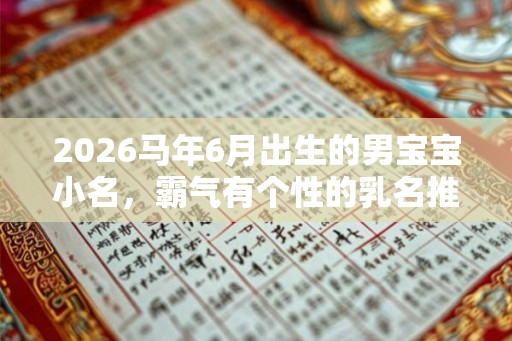 2026马年6月出生的男宝宝小名，霸气有个性的乳名推荐！