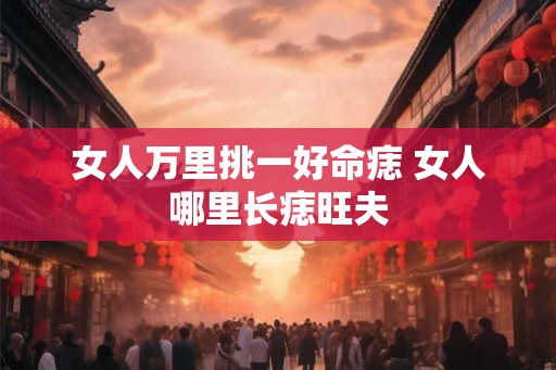 女人万里挑一好命痣 女人哪里长痣旺夫