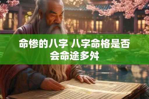 命惨的八字 八字命格是否会命途多舛