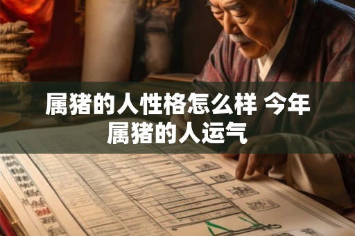 属猪的人性格怎么样 今年属猪的人运气
