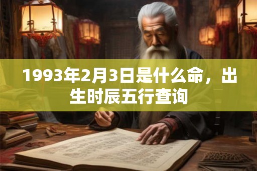 1993年2月3日是什么命,出生时辰五行查询 1993年2月3日是什么命,出生时辰五行查询