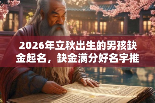 2026年立秋出生的男孩缺金起名，缺金满分好名字推荐
