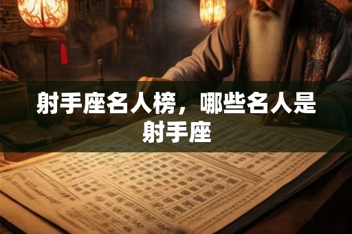 射手座名人榜，哪些名人是射手座