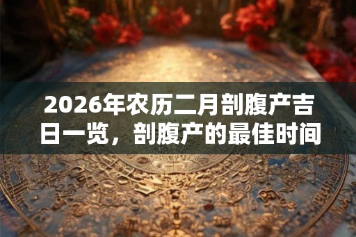 2026年农历二月剖腹产吉日一览，剖腹产的最佳时间是什么时候？