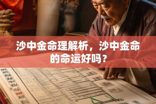 沙中金命理解析,沙中金命的命运好吗? 沙中金命理解析,沙中金命的命运好吗?