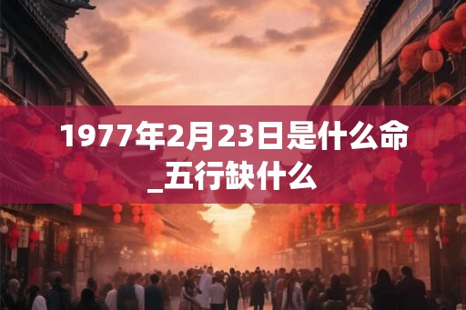 1977年2月23日是什么命_五行缺什么