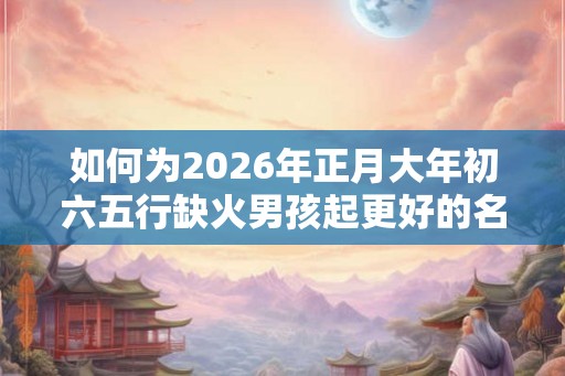 如何为2026年正月大年初六五行缺火男孩起更好的名字？