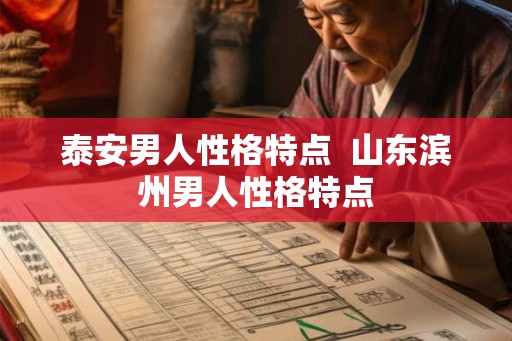 泰安男人性格特点  山东滨州男人性格特点