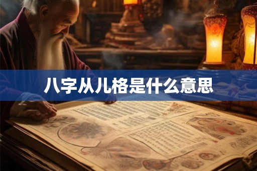 八字从儿格是什么意思