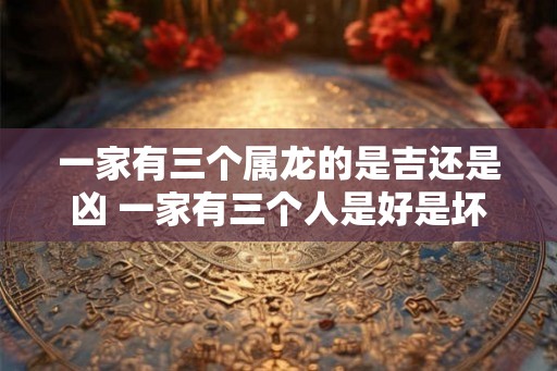 一家有三个属龙的是吉还是凶 一家有三个人是好是坏