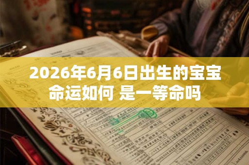 2026年6月6日出生的宝宝命运如何 是一等命吗