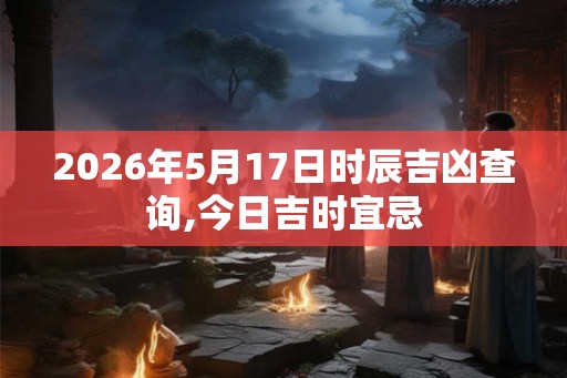 2026年5月17日时辰吉凶查询,今日吉时宜忌