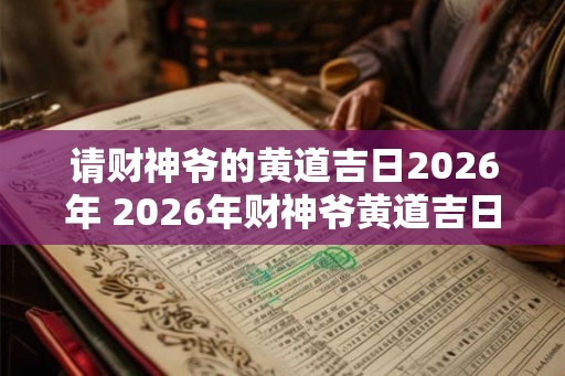 请财神爷的黄道吉日2026年 2026年财神爷黄道吉日是哪一天