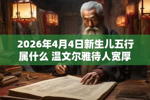 2026年4月4日新生儿五行属什么 温文尔雅待人宽厚 2026年4月4日新生儿五行属什么 温文尔雅待人宽厚