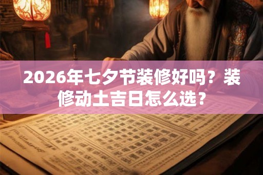2026年七夕节装修好吗？装修动土吉日怎么选？