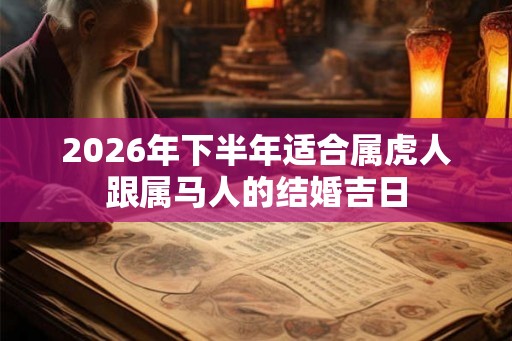 2026年下半年适合属虎人跟属马人的结婚吉日