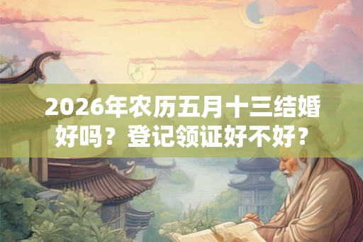 2026年农历五月十三结婚好吗？登记领证好不好？