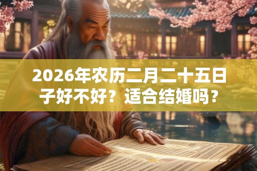 2026年农历二月二十五日子好不好？适合结婚吗？