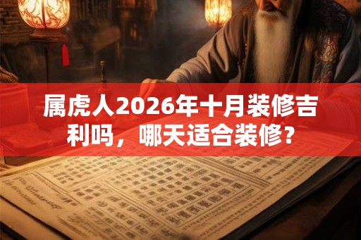 属虎人2026年十月装修吉利吗，哪天适合装修？