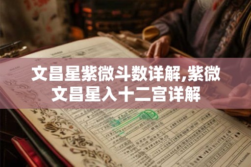文昌星紫微斗数详解,紫微文昌星入十二宫详解