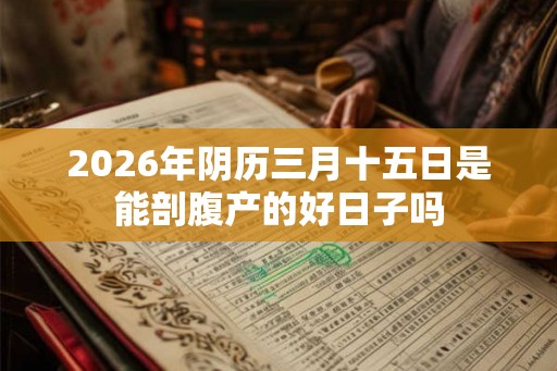 2026年阴历三月十五日是能剖腹产的好日子吗 2026年阴历三月十五日是能剖腹产的好日子吗
