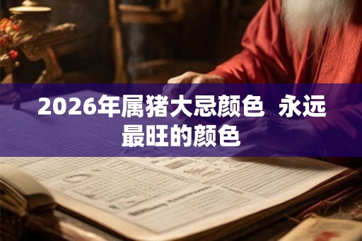 2026年属猪大忌颜色  永远最旺的颜色