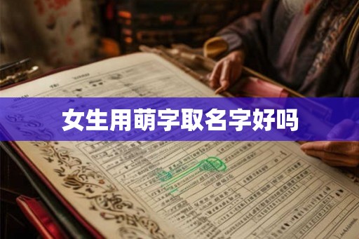 女生用萌字取名字好吗