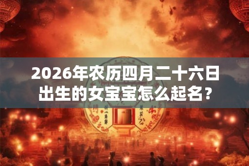 2026年农历四月二十六日出生的女宝宝怎么起名？