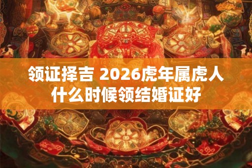 领证择吉 2026虎年属虎人什么时候领结婚证好