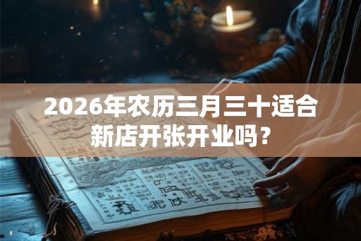 2026年农历三月三十适合新店开张开业吗？