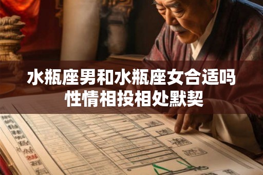 水瓶座男和水瓶座女合适吗 性情相投相处默契