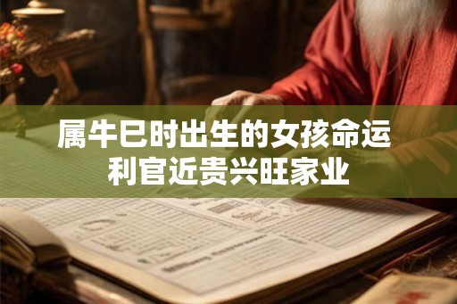 属牛巳时出生的女孩命运 利官近贵兴旺家业 属牛巳时出生的女孩命运 利官近贵兴旺家业